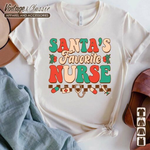 Nurse Christmas Shirt, Santas Favorite Nurse Christmas Shirt