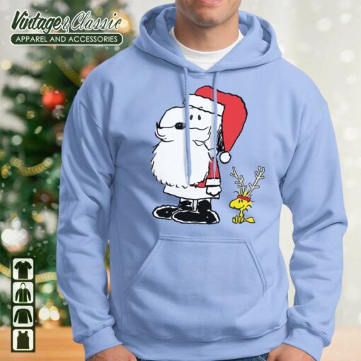 Snoopy Woodstock Antlers Santa Claus Shirt