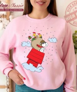 Peanuts Snoopy the Red Baron at Christmas Shirt Sweatshirt