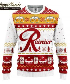 Rainier Beer Ugly Christmas Sweater Xmas Sweatshirt front