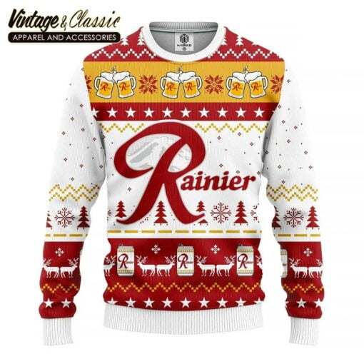Rainier Beer Ugly Christmas Sweater, Xmas Sweatshirt