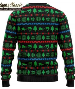 Santa Claus Riding Shark Ugly Christmas Sweater Xmas Sweatshirt