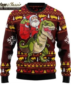 Santassic Park Christmas Ugly Christmas Sweater Xmas Sweatshirt front