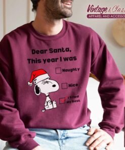 Snoopy Dear Santa Christmas Shirt Sweatshirt