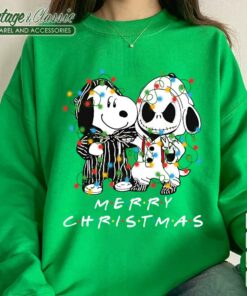 Snoopy and Jack Skellington Christmas Lights Shirt Sweatshirt