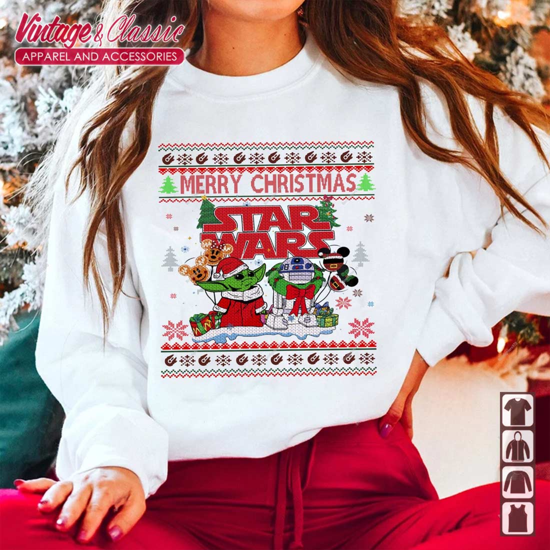 Brooklyn Nets Cute Baby Yoda Star Wars 3D Ugly Christmas Sweater Unisex Men  and Women Christmas Gift - Banantees