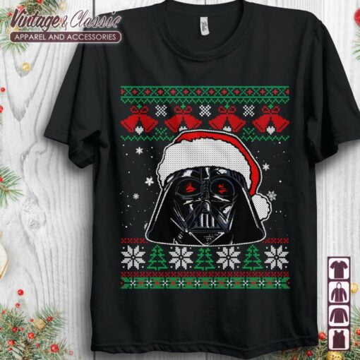 Darth Vader Santa Hat Ugly Christmas Shirt, Star Wars Christmas Shirt