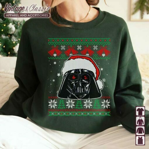 Darth Vader Santa Hat Ugly Christmas Shirt, Star Wars Christmas Shirt