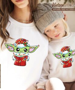 Star Wars Santa Baby Yoda Christmas Lights Shirt