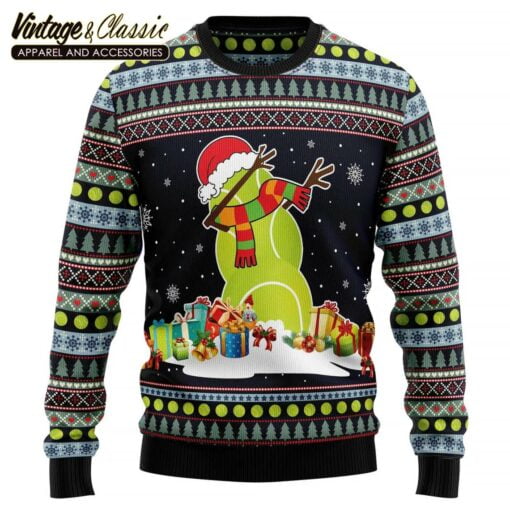 Tennis Snowman Ugly Christmas Sweater, Xmas Sweatshirt