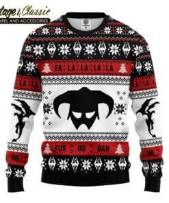 The Elder Scrolls Ugly Christmas Sweater Fa La La La Xmas Sweatshirt front