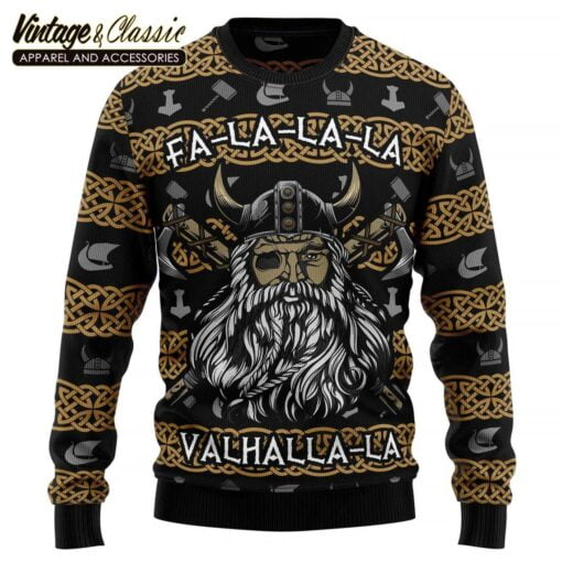 Valhalla La La La Ugly Christmas Sweater, Xmas Sweatshirt