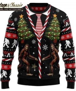 Vintage Bigfoot Ugly Christmas Sweater Xmas Sweater