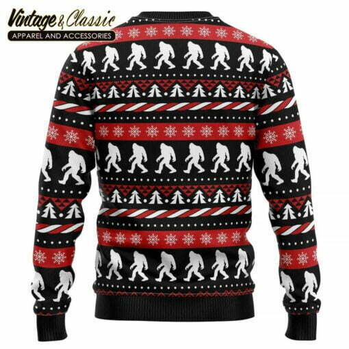 Vintage Bigfoot Ugly Christmas Sweater, Xmas Sweater