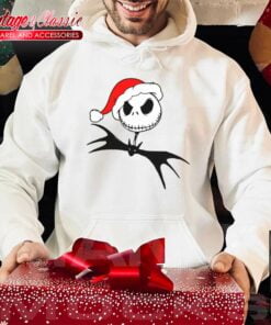 Vintage Nightmare Before Christmas Shirt Santa Jack Skellington Big Face Hoodie