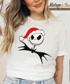 Vintage Nightmare Before Christmas Shirt Santa Jack Skellington Big Face T shirt