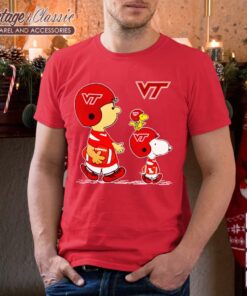 Virginia Tech Hokies Snoopy And Charlie Brown T shirt 1
