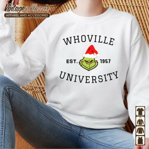 Whoville Grinch Christmas Shirt, Whoville University Est 1957
