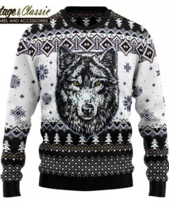 Wolf Ugly Christmas Sweater Sweatshirt front