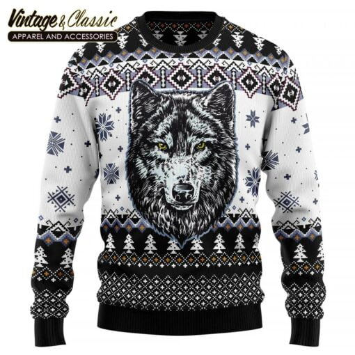Wolf Ugly Christmas Sweater Sweatshirt