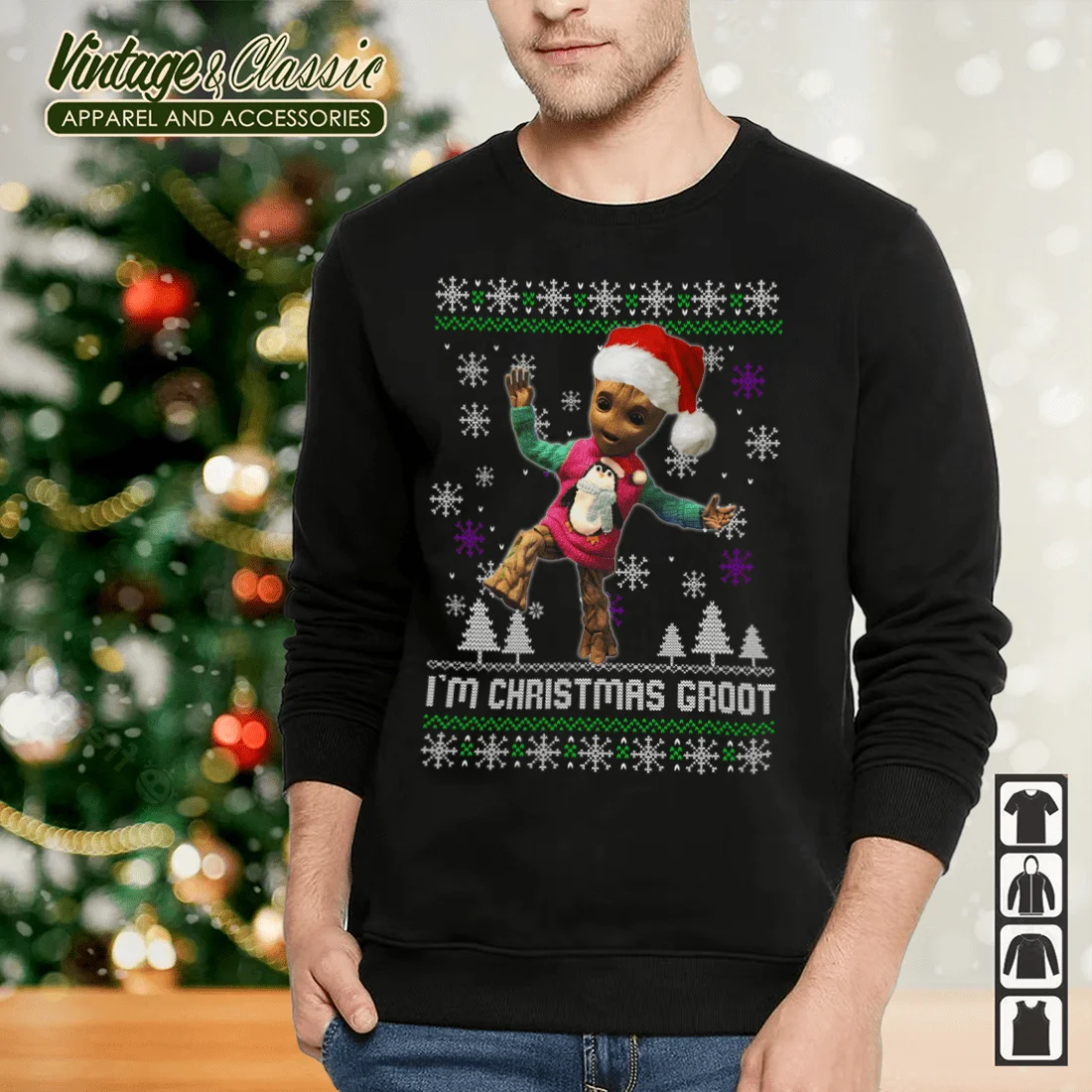 Baby Groot Santa Hug Atlanta Falcons Christmas sweater, hoodie, sweater,  long sleeve and tank top