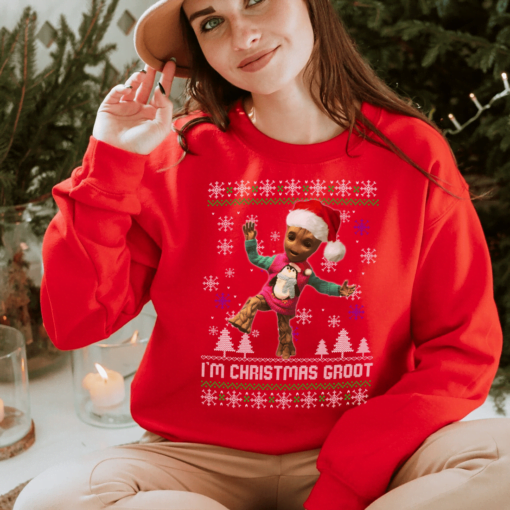 I’m Christmas Groot-Baby Groot Ugly Christmas Shirt