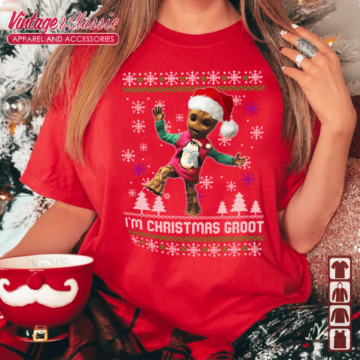 I’m Christmas Groot-Baby Groot Ugly Christmas Shirt