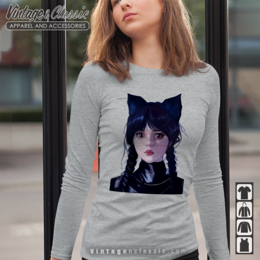 Cat Ears Wednesday Addams Shirt, Wednesday Addams 2022 Shirt
