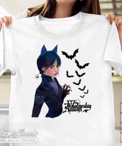 Cat Ears Wednesday Addams Shirt Wednesday Addams Women T Shirt