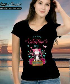 Cow Valentines Day BE MINE Vneck