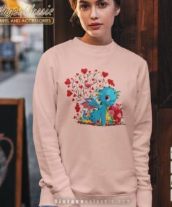 Dragon Valentines Day with Tree Hearts Sweatshirt
