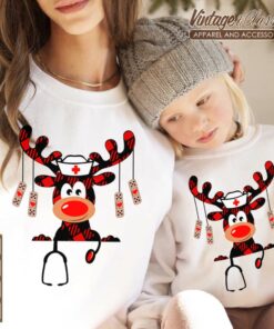 Funny Nurse Christmas Shirt Nurse Crew Reindeer Christmas SWEATSHIRT