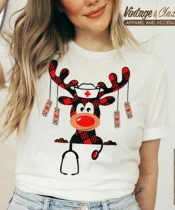 Funny Nurse Christmas Shirt Nurse Crew Reindeer Christmas TSHIRT