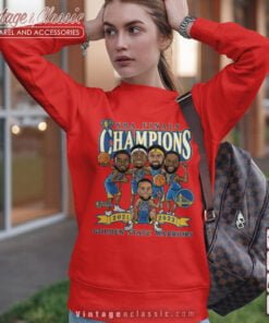 Golden State Warriors 2022 NBA Finals Champions Caricature Women Sweatshirt