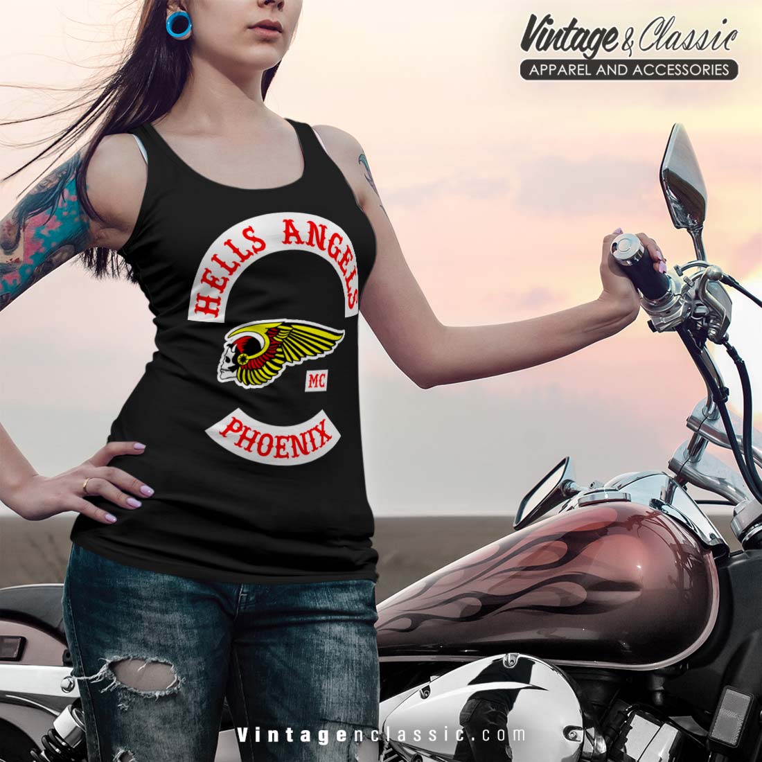 Hells Angels Mc Phoenix Shirt - Vintagenclassic Tee