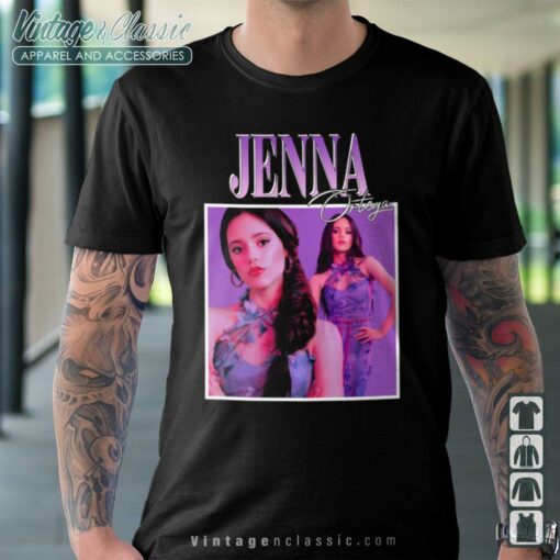 Jenna Ortega Portrait Wednesday Addams Shirt