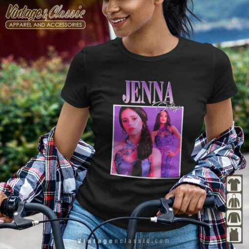 Jenna Ortega Portrait Wednesday Addams Shirt