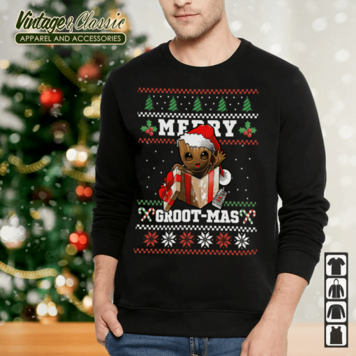 Merry Grootmas Ugly Christmas Shirt- Baby Groot Christmas Shirt