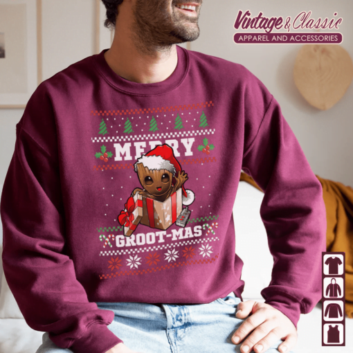 Merry Grootmas Ugly Christmas Shirt- Baby Groot Christmas Shirt