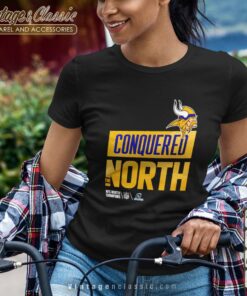 Minnesota Vikings Conquered The North T Shirts Nfc North Champs