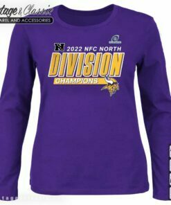 Minnesota Vikings Fanatics 2022 NFC Shirt Minnesota Vikings NFC North Division Champions Longsleeves 1