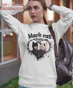 Wednesday Addams And Enid Black Cat Team Women Sweatshirt