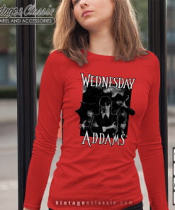 Wednesday Addams Graphic Shirt Wednesday Addams 2022 Longsleeves Women