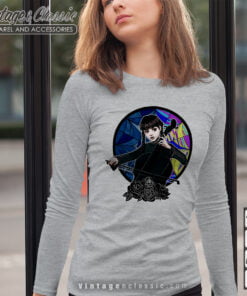 Wednesday Addams Playing Cello Longsleeves Women