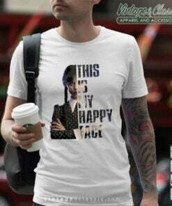 Wednesday Addams Shirt This Is My Happy Face Addams Tshirt