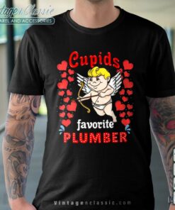 Cupids Favorite Plumber Valentines Day Tshirt