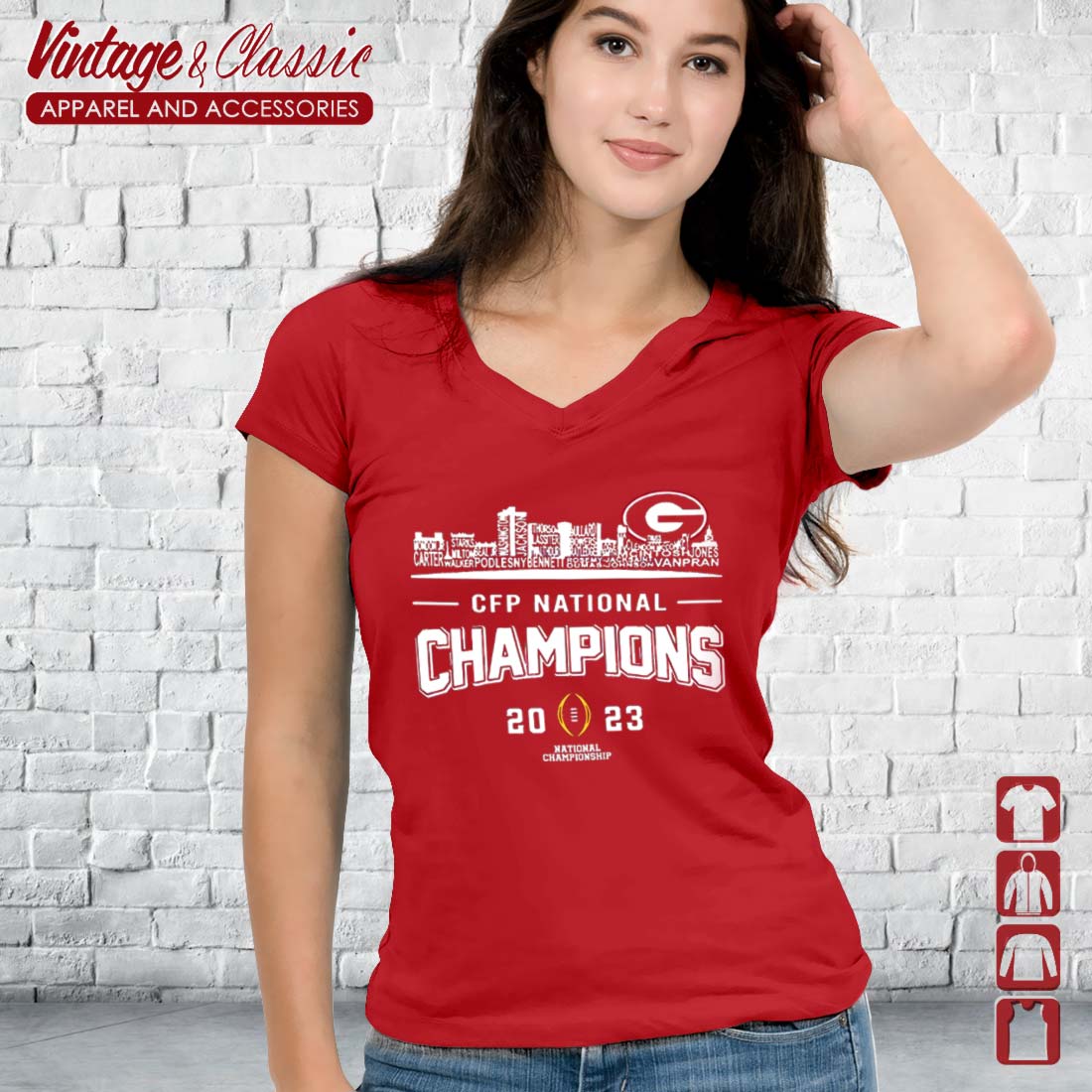 Georgia Bulldogs Team Name 2023 CFP National Champions Shirt ...