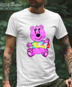 Joe Burrow wears Sorry in Advance's pink bear tee shirt with denim