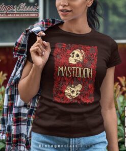 Mastodon Flower Skulls women Tshirt