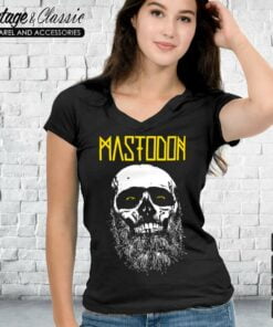 Mastodon Skull Beard Admat V neck